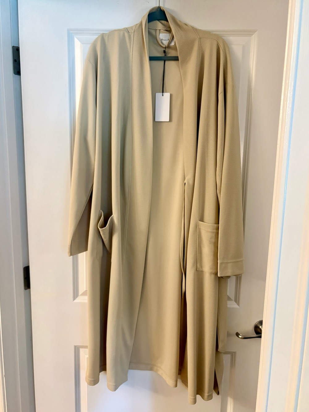 ☁️ Light Beige Long Open Robe - Women Intimates & Sleepwear